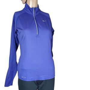 Nike Purplish Blue 3/4 Pullover Athletic Top